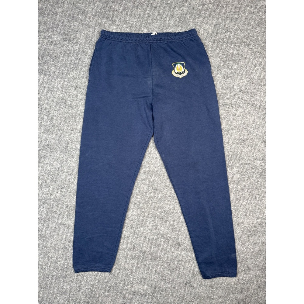 Jerzees Sweatpants Mens Large Navy Blue Air Force JROTC Super Sweats Vintage